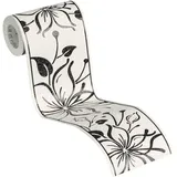 A.S. Creations A.s.creations - A.s. Creation Only Borders 346629 Papiertapete Blumenoptik 0.13 M X 5 M Schwarz