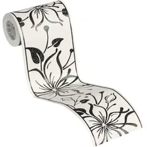 A.S. Creations A.s.creations - A.s. Creation Only Borders 346629 Papiertapete Blumenoptik 0.13 M X 5 M Schwarz