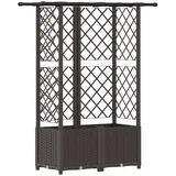 vidaXL Hochbeet mit Rankgitter und Dach 124 x 40 x 138 cm Braun