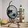 vidaXL Hängesessel Ei-Design Rattan 0 x 0 x 0 cm Grau mit Kissen