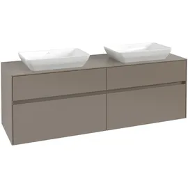 Villeroy & Boch Collaro Waschtischunterschrank C123B0VN 160x54,8x50cm, für 2 Waschtische, LED-Beleuchtung 12W, cashmere grey