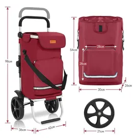 Sekey Einkaufstrolley Rot 42 l
