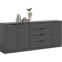 Möbel Boss Kopenhagen 185 x 80 x 35 cm Anthrazit/Schwarz