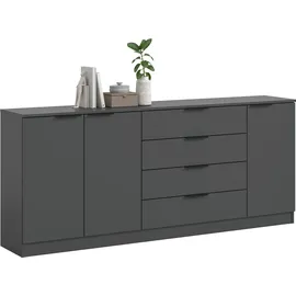 Möbel Boss Kopenhagen 185 x 80 x 35 cm Anthrazit/Schwarz