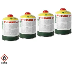 4x Brunner Gaskartusche POWER GAZ 450g  mit Schraubventil