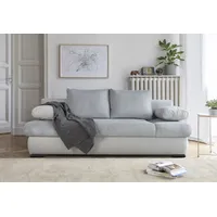 Schlafsofa COLLECTION AB "Chicago" Sofas Gr. B/T: 200cm x 95cm, Cord-Samt, grau (hellgrau) mit Bettfunktion und Bettkasten, im Cord-Samt Mix