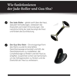 Biostile Massage-Set – Gua Sha Stein und Jade-Roller für strahlende Haut