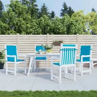 VidaXL Gartenstuhlauflagen für Niedriglehner 4 Stk. Blau 100x50x3 cm