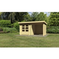 Karibu Bastrup 2 Gartenhaus inkl. Anbau 2m + Rück-