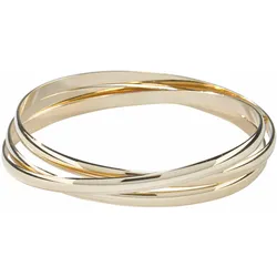 Armreif FIRETTI "ineinander verschlungen", gold (gelbgoldfarben), Armbänder, Damen, Metall