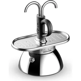 Bialetti Mini Express Induction 2 Tassen Schwarz
