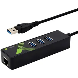 TECHLY USB3.0 Gigabit Ethernet Adapter Converter with 3-Port Hub