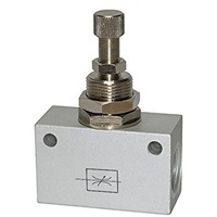 Riegler Drosselventil, in Blockform, Alu eloxiert, G 3/8, PN