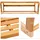 Relaxdays Badregal, Hellbraun, Holz, 60x20x25 cm, Badezimmer, Badezimmerregale, Badregale