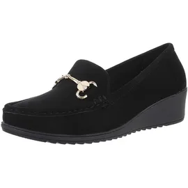 Ital-Design Mokassins Damen Schwarz 38