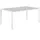 Beliani Catania Gartentisch 160 x 91 x 71 cm Grau/Weiß