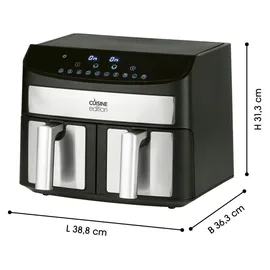 DS PRODUKTE Cuisine Heissluft Fritteuse 7L schwarz