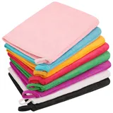 GRBAIN 8 Stücke Waschlappen Kinder Frottee Waschlappen Mikrofaser Waschlappen Gesicht Waschhandschuh Kinder Microfaser Handtücher Mikrofaser Handtuch Waschlappen Baby - Microfaser