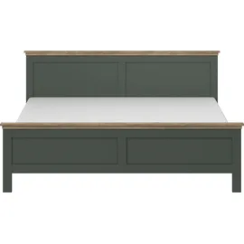 Home Affaire Bettgestell HOME AFFAIRE "Evora, Landhausstil, Doppelbett, in 3 Größen erhältlich", grün (grün, eiche lefkas), B:171,5cm H:88,5cm L:211cm, Betten, Bettgestell, aus FSC-zertifiziertem Holzwerkstoff