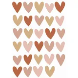 Estahome Wandtattoo Herzchen Terrakotta, Rosa und Beige 47.5 x 66 cm