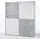 Schwebetürenschrank Puls 170 x 195 x 59 cm Weiß/Grau
