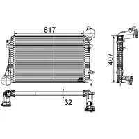 Mahle CI 162 000P Ladeluftkühler für VW Passat B6