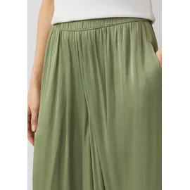 s.Oliver Extra-Wide-Leg-Culotte aus Crinkled Satin Grün 40