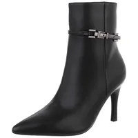 Ital-Design Damen Stiefel mit Absatz Schwarz 36