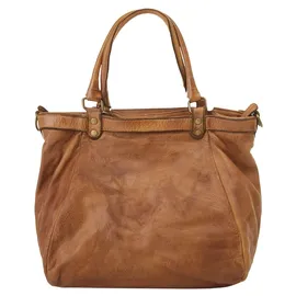 Samantha look Shopper echt Leder, Made in Italy, braun