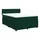 vidaXL Boxspringbett mit Matratze Dunkelgrün 140x200 cm Samt
