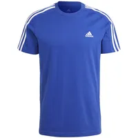Adidas Essentials Single Jersey 3-Stripes Tee, Semi Lucid Blue/White, M