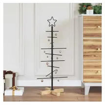vidaXL Metall Weihnachtsbaum Schwarz 90 cm