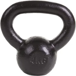 Kettlebell 4 kg Gewichtheben Unisex Schwarz schwarz 4kg