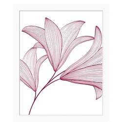 Bild QUEENCE "Imsa", rosa (weiß), B:50cm H:70cm, Acrylglas, Papier, Holz, Bilder, gerahmt, Blumen