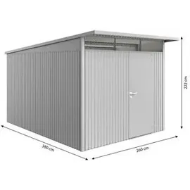 Biohort AvantGarde A8 2,6 x 3,8 m silber-metallic Einzeltür