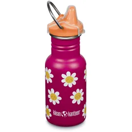 Klean Kanteen Trinkflasche Classic Narrow (Sippy Cap) mit Trinkverschluss aus Edelstahl in der Farbe Pink mit einem Volumen von 355 ml, 1011200