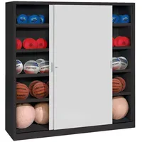 C+P Ballschrank mit Vollblech-Schiebetüren (Typ 4), HxBxT 195x120x50 cm,