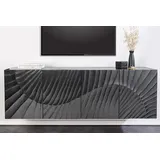 riess-ambiente Sideboard SCORPION 180cm schwarz (Einzelartikel, 1 St), Wohnzimmer · Massivholz · Mango · TV-Schrank · hängend · Industrial schwarz