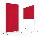 Magnetoplan Präsentationstafel 100 x 180 cm Rot/Weiß
