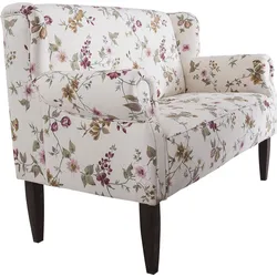 3-Sitzer HOME AFFAIRE "Moro", bunt (geblümt), B:174cm H:99cm T:73cm, Luxus-Microfaser LAGUNA (100% Polyester), Druckstoff Blume (50% Polyester, 50% Baumwolle), Microfaser in Antiklederoptik (100% Polyester), Sofas, 3-Sitzer-Sofa Einzelsofa