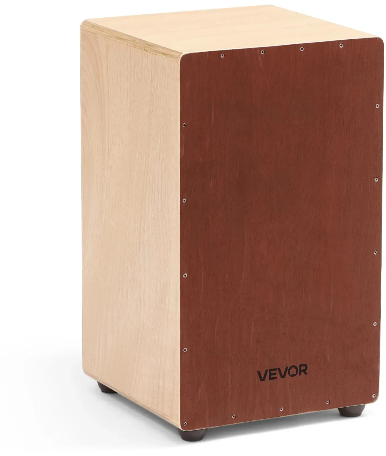 VEVOR Cajon, Kistentrommel mit internen Snare-Drähten, leichte Drum-Box aus Holz, Trommel-Musikinstrument mit Silikonfüßen, abgerundeten Kanten, für Anfänger & Profis, 305x305x508 mm