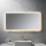 neoro n50 Metal Touch Lichtspiegel B: 140 cm, mit umlaufender Beleuchtung, direkt + indirekt, BN0018MI,