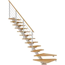 DOLLE Mittelholmtreppe Sydney 75 cm Edelstahl/Holz/Metall