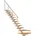 DOLLE Mittelholmtreppe Sydney 75 cm Edelstahl/Holz/Metall