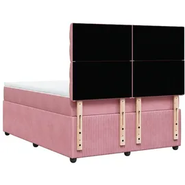 vidaXL Boxspringbett 140 x 200 cm Rosa