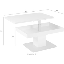 vierhaus Couchtisch ¦ weiß ¦ Maße (cm): B: 60 H: 44