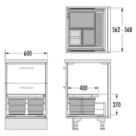 HAILO Allegro 270 14 l Dunkelgrau