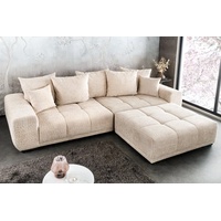 riess-ambiente Big-Sofa ELEGANCIA 285cm champagner beige, Einzelartikel 1 Teile, XXL Couch · Bouclé · mit Federkern · inkl. Kissen · Modern Design beige