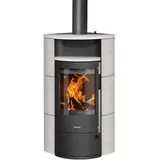 Polar Neo Eckkaminofen schwarz Keramik Seidenweiß 6,5kW