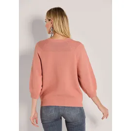 Madeleine Strickpullover mit Perlfang-Muster Rosa 34